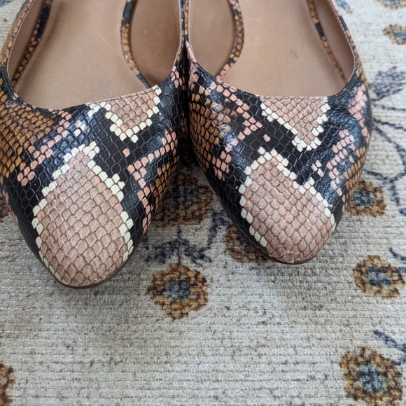 MADEWELL Margo Snakeskin Embossed Slingback Leather Flat - Picture 6 of 6